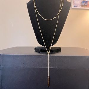 Kate Spade layered necklace, gold tone